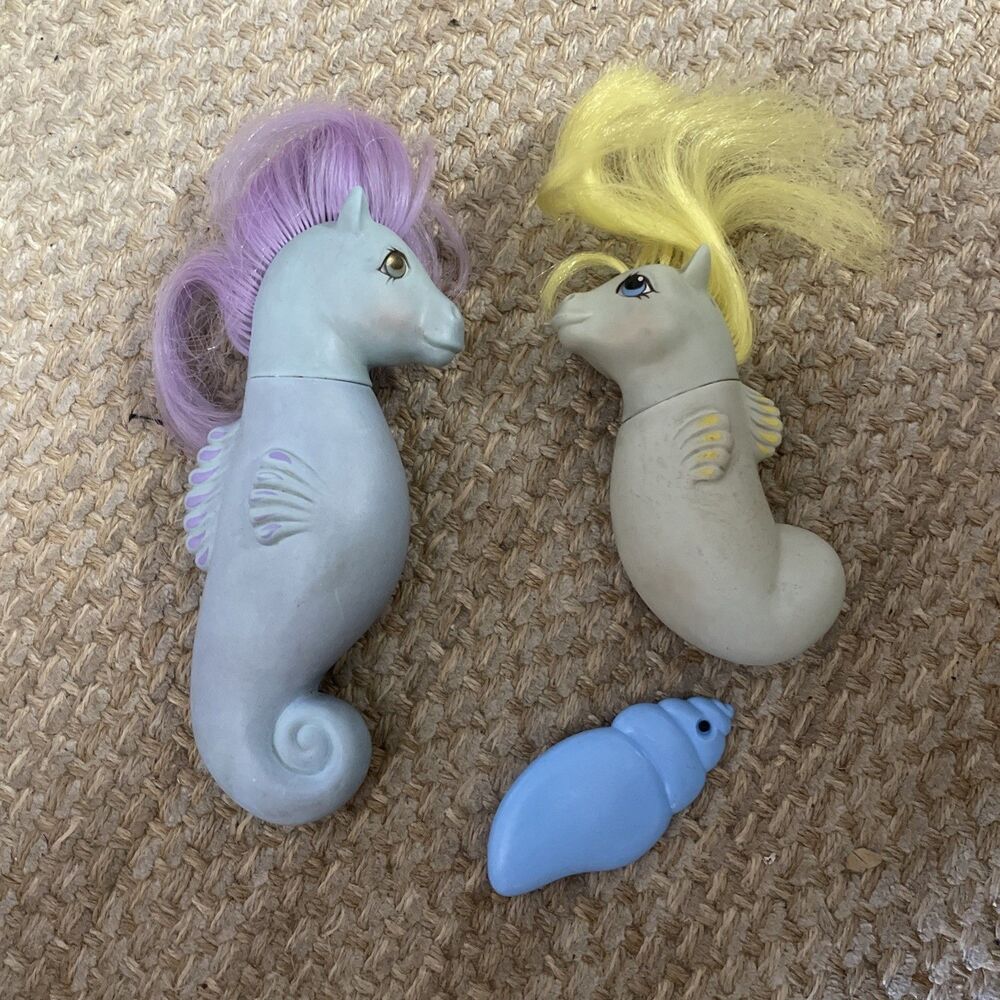 My Little Pony 1980s Lot Of 2 Ponies Sea Pony Vtg Brush Comb